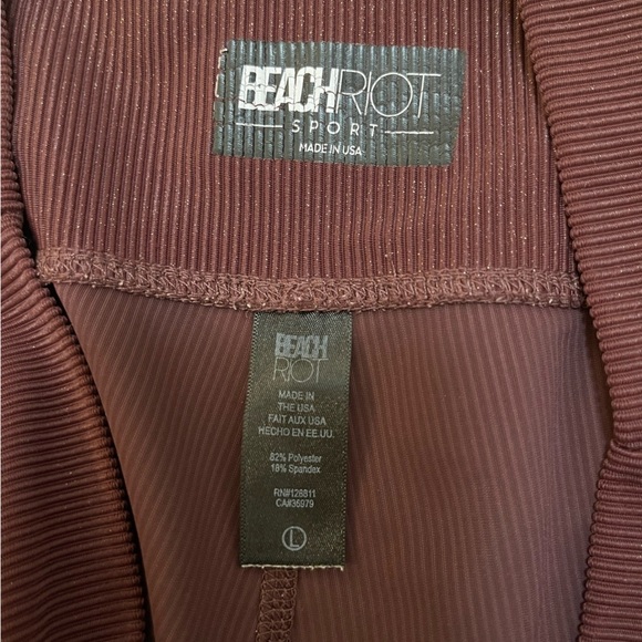 Beach Riot Ayla Legging Glitter Bitter Chocolate ribbed women’s size large - Picture 9 of 10